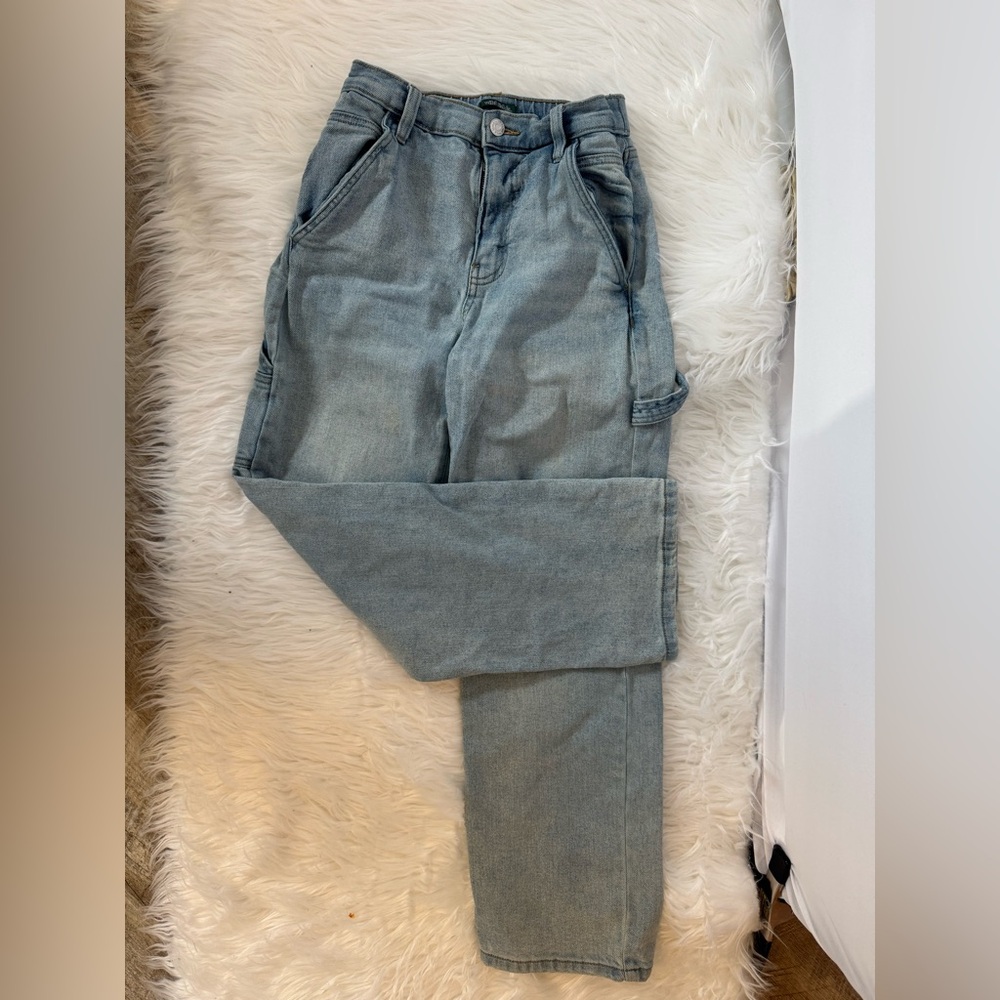 Wild fable size 00 faded denim cargo utility jeans